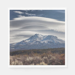 MOUNT SHASTA WITH LENTICULAR CLOUD NAPKINS