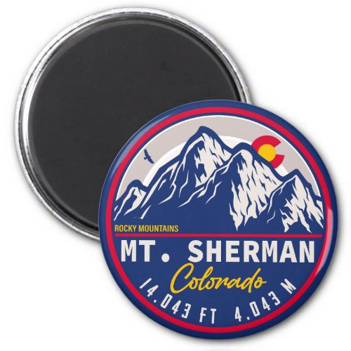 Mount Sherman Colorado _ 14ers fourteener hiking Magnet