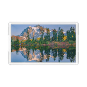 Mount Shuksan mirrored in Reflection Lake Acrylic Tray