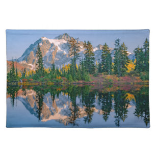Mount Shuksan mirrored in Reflection Lake Cloth Placemat