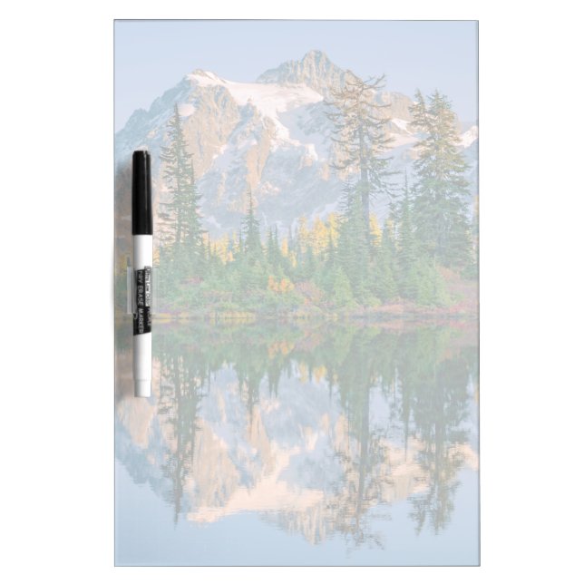 Mount Shuksan mirrored in Reflection Lake Dry Erase Board (Front)