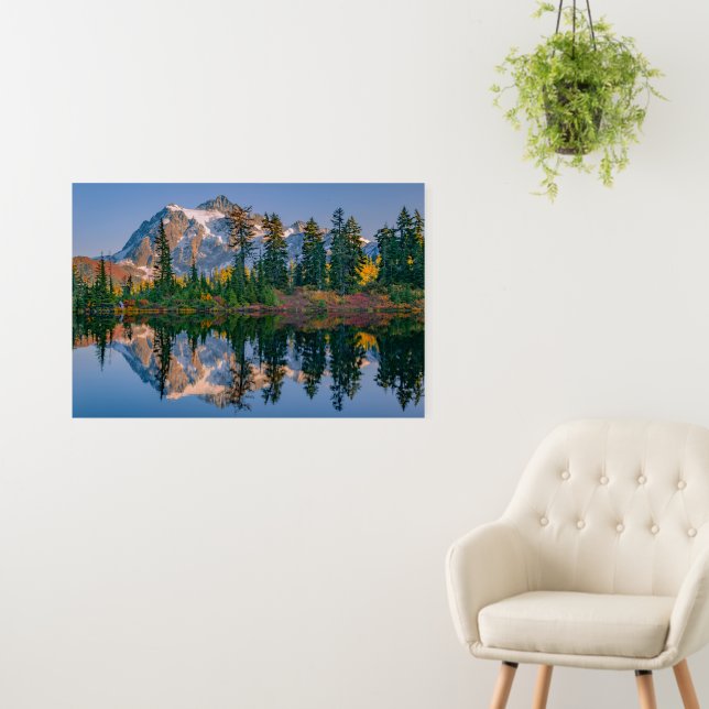 Mount Shuksan mirrored in Reflection Lake Foam Board (In Situ (Wall))