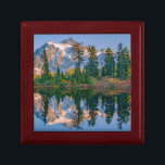 Mount Shuksan mirrored in Reflection Lake Gift Box<br><div class="desc">Mount Shuksan is mirrored in Reflection Lake at Mount Baker NRA on an autumn afternoon in the North Cascades of Washington,  Whatcom County,  Washington,  USA</div>