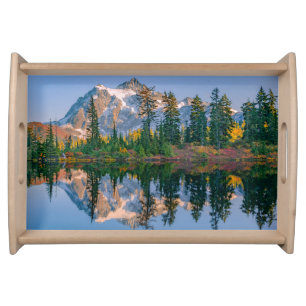 Mount Shuksan mirrored in Reflection Lake Serving Tray