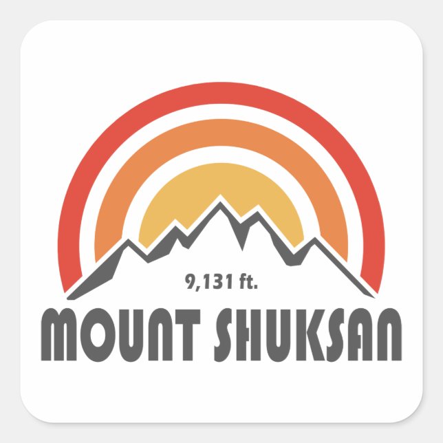 Mount Shuksan Square Sticker (Front)