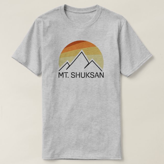 Mount Shuksan Washington Retro T-Shirt (Design Front)