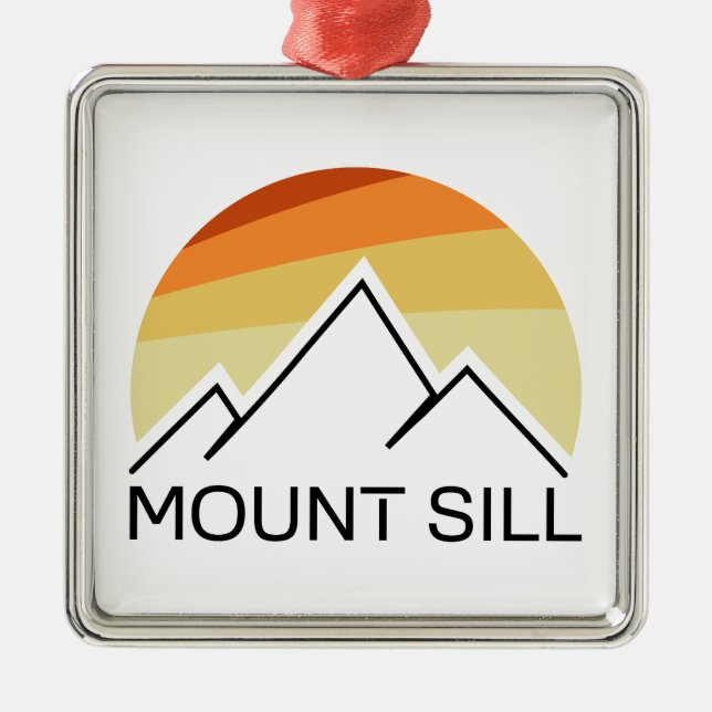 Mount Sill California Retro Metal Ornament (Front)