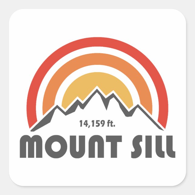 Mount Sill California Square Sticker (Front)