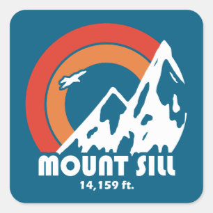 Mount Sill California Sun Eagle Square Sticker