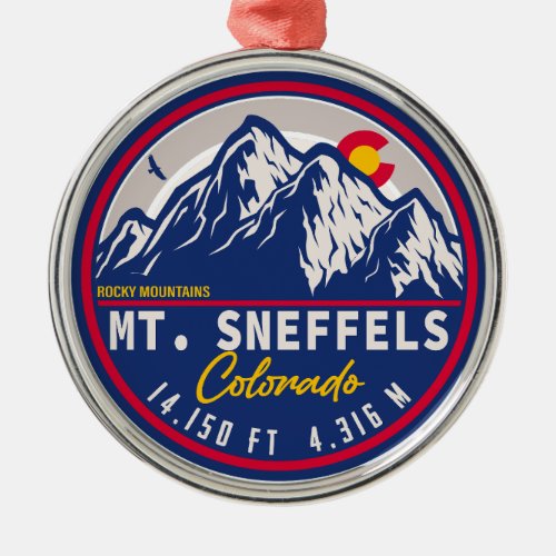 Mount Sneffels Colorado _ 14ers fourteener hiking Metal Ornament