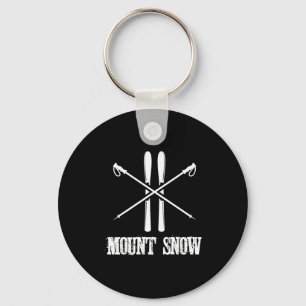 Mount snow skiing skier ski poles nordic down hill keychain