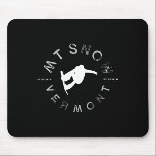 Mount Snow Vermont Graphic Vintage Snowboard T Shi Mouse Pad