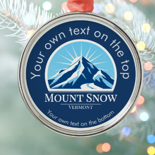 Mount Snow Vermont ski vacation medal Metal Ornament