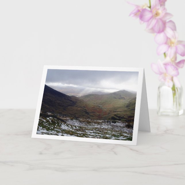 Mount Snowdon Landscape, Wales Card (Orchid)