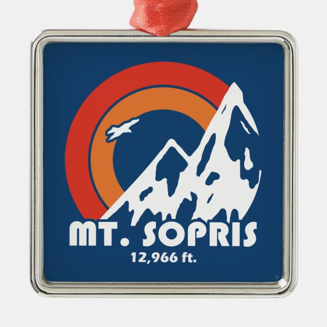 Mount Sopris Sun Eagle Metal Ornament (Front)