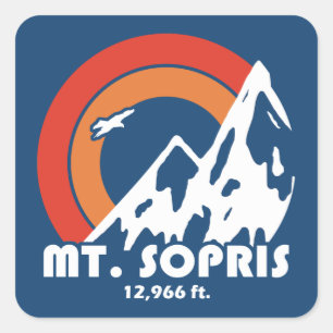 Mount Sopris Sun Eagle Square Sticker
