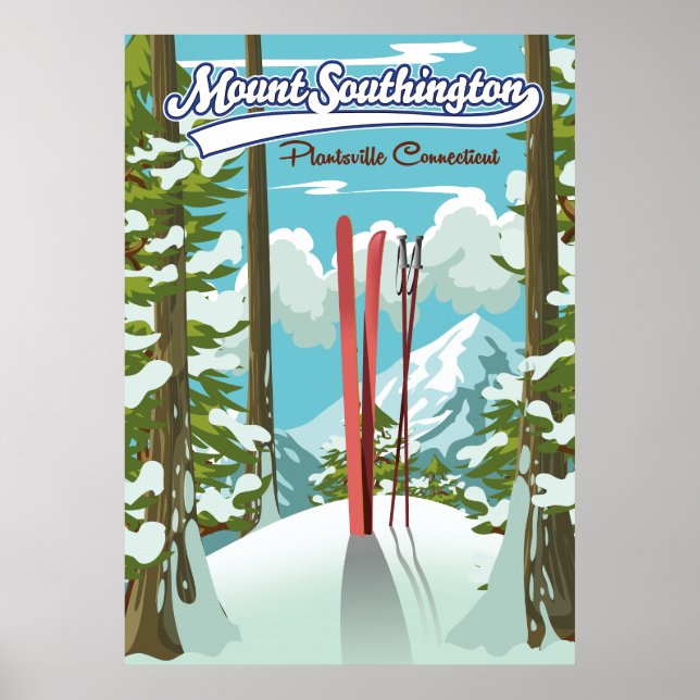 mount southington plantsville, connecticut ski  poster (Front)