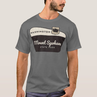Mount Spokane State Park Washington Welcome Sign T-Shirt
