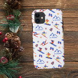 Mount Spokane Washington Ski seamless pattern iPhone 11 Case<br><div class="desc">A funny winter skiing seamless pattern for the ski resort Mt. Spokane or Mount Baldy in Mead,  Selkirk Mountains,  Washington State,  North America.  Perfect gift idea for winter sports lovers: ski,  snowboard,  freestyle,  ski jump,  cross-country skiing.</div>