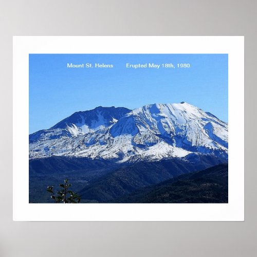 Mount St Helens After 1980 Eruption Poster