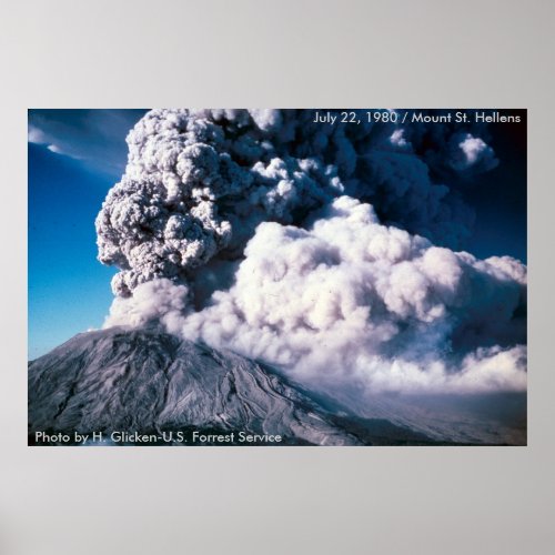 Mount St Helens Blows Her Top Poster