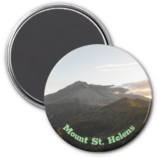 Mount St Helens Circle Photo Magnet