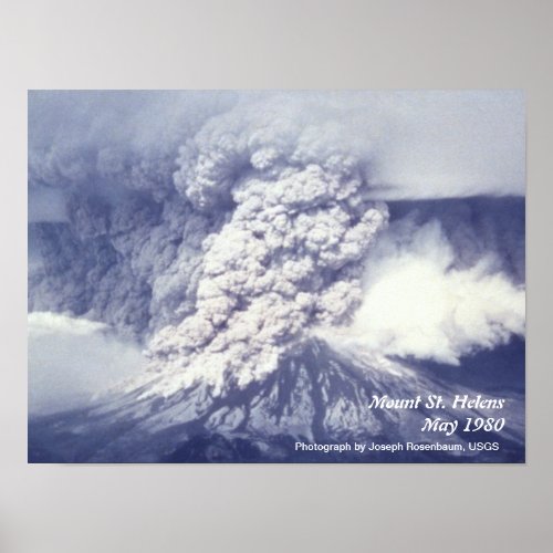 Mount St Helens Eruption Poster