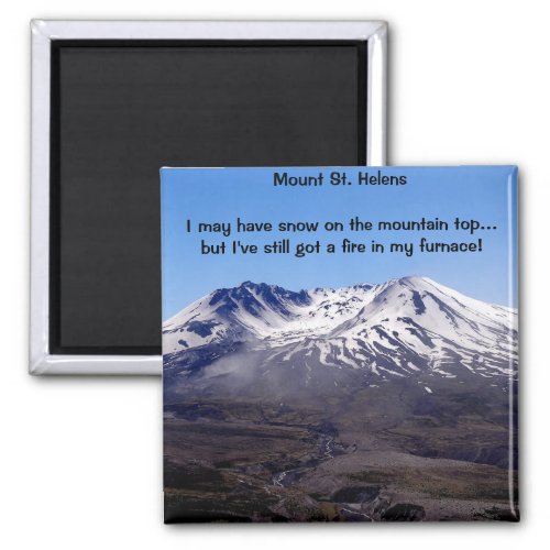 Mount St Helens Magnet with caption