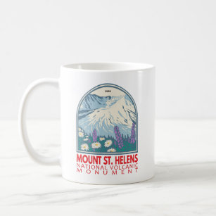 Mount St Helens National Volcanic Monument Retro Coffee Mug