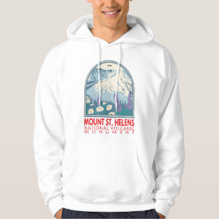 Mount St Helens National Volcanic Monument Retro Hoodie