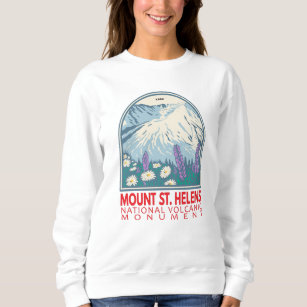 Mount St Helens National Volcanic Monument Retro Sweatshirt