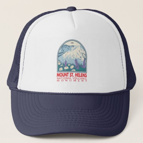 Mount St Helens National Volcanic Monument Retro Trucker Hat