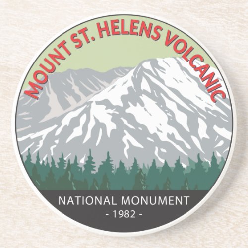 Mount St Helens National Volcanic Monument Vintage Coaster