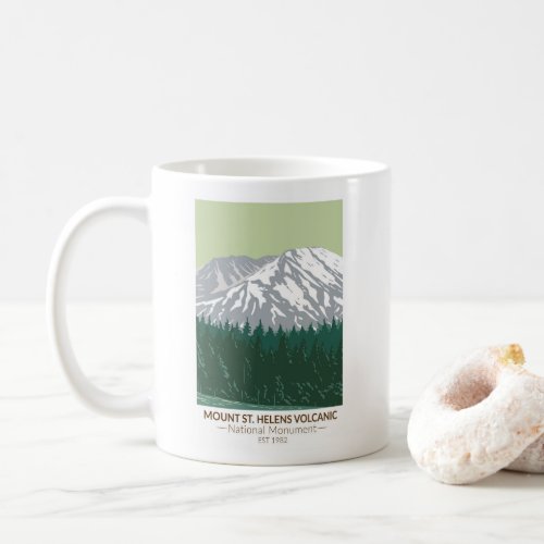 Mount St Helens National Volcanic Monument Vintage Coffee Mug