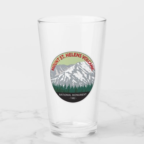 Mount St Helens National Volcanic Monument Vintage Glass