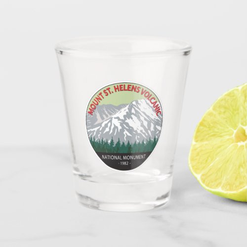 Mount St Helens National Volcanic Monument Vintage Shot Glass