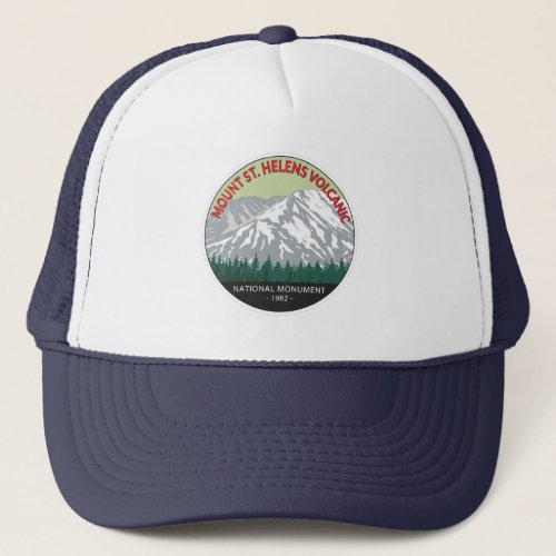 Mount St Helens National Volcanic Monument Vintage Trucker Hat