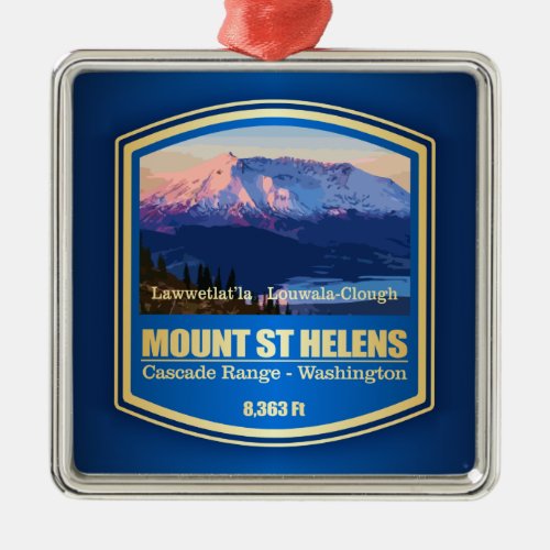 Mount St Helens PF Metal Ornament