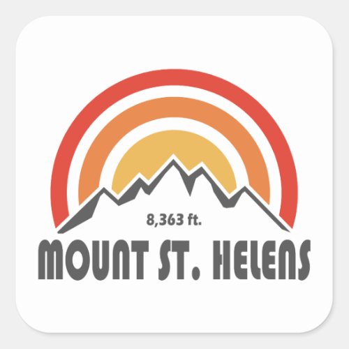 Mount St Helens Square Sticker