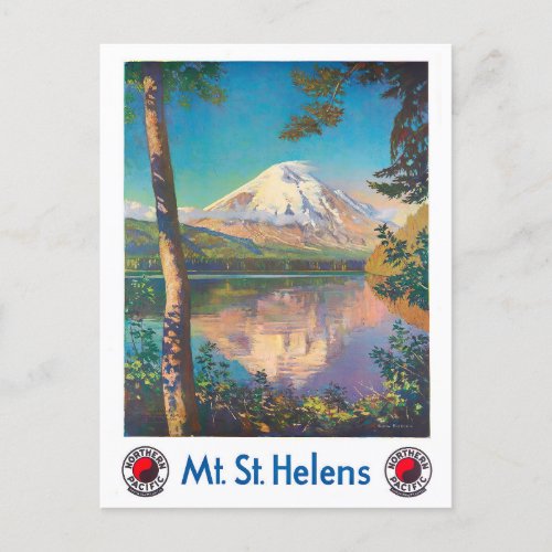 Mount St Helens vintage travel postcard