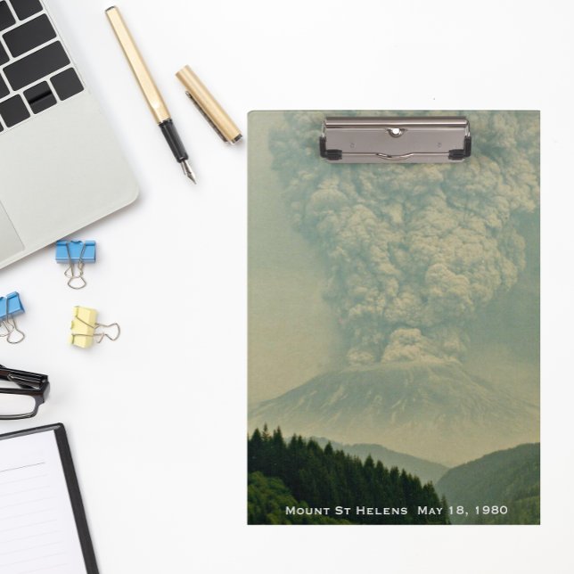 Mount St Helens Volcanic Eruption Ash Plume Clipboard (In Situ)