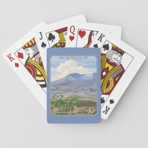 Mount St Helens Volcano Poker Cards