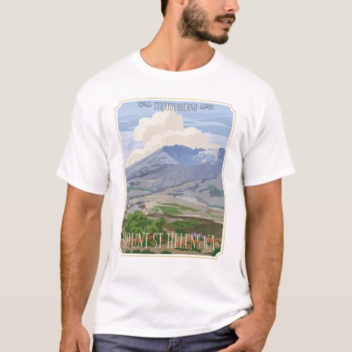 Mount St Helens Volcano T_Shirt