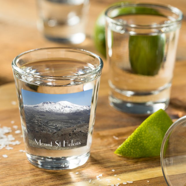 Mount St Helens Volcano Travel Photo Shot Glass (In Situ)