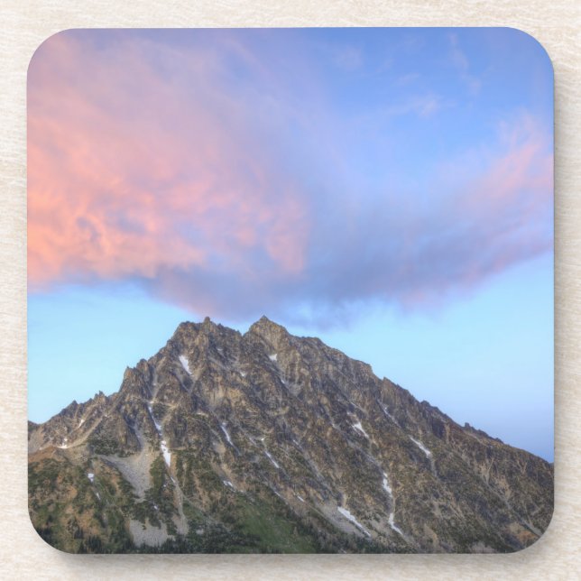 Mount Stuart, at sunset Drink Coaster (Front)