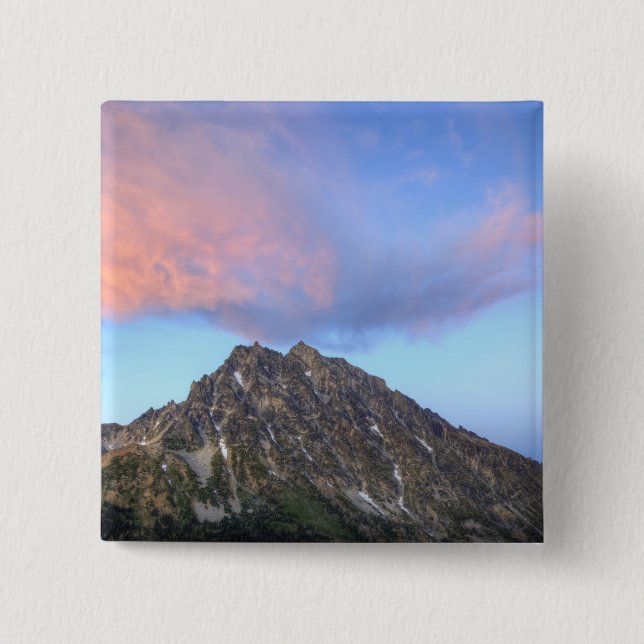 Mount Stuart, at sunset Pinback Button (Front)