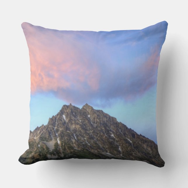 Mount Stuart, at sunset Throw Pillow (Front)