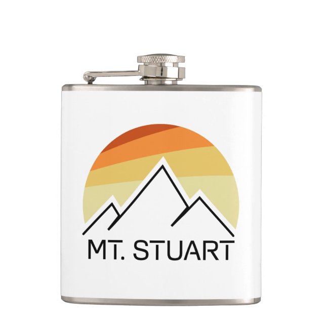 Mount Stuart Washington Retro Flask (Front)