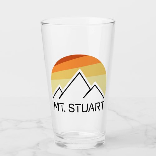 Mount Stuart Washington Retro Glass