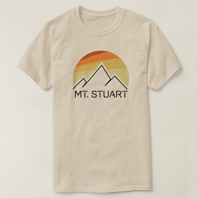 Mount Stuart Washington Retro T-Shirt (Design Front)